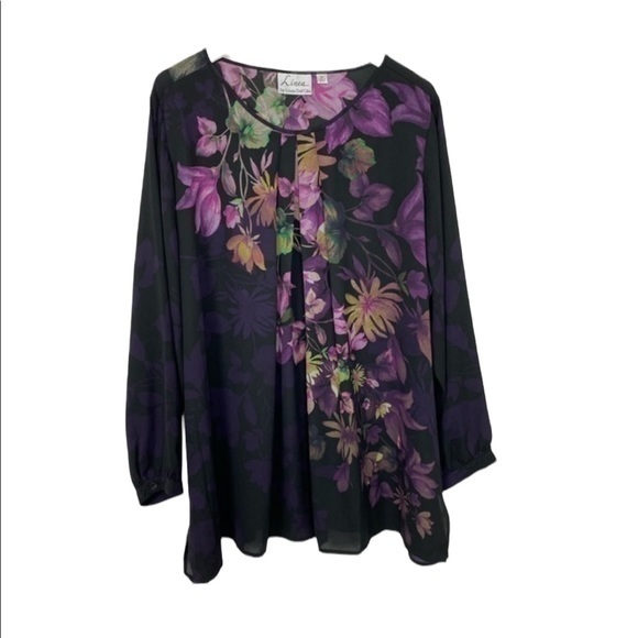Linea by Louis Dell’Olio Floral Blouse Size 3X - Picture 1 of 3